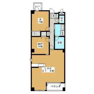 comodo覚王山【1階】の間取り