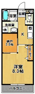 メルヴェイユH【2階】の間取り