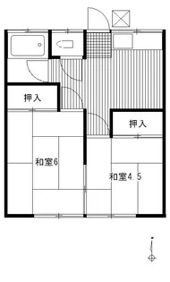 白樺荘【1階】の間取り