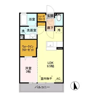 エル・カミーノ城南【3階】の間取り