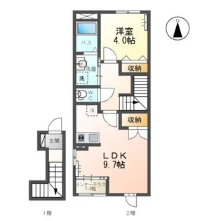 福島県福島市永井川字壇ノ腰【アパート】の間取り