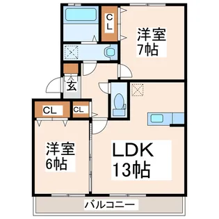 エスペラール【3階】の間取り