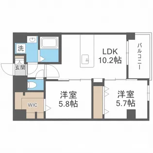 ギャラクシー南福岡駅前【10階】の間取り