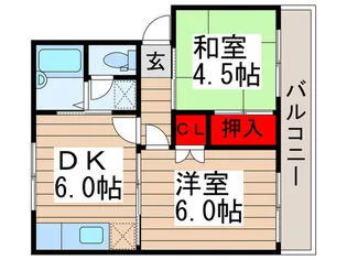 第5サンハイツ【1階】の間取り