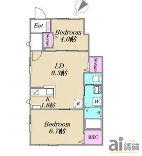 東京都東村山市青葉町3【アパート】の間取り