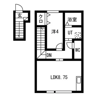 東仙台新築アパートサウス【2階】の間取り
