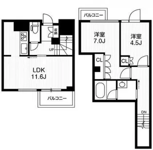 アーバンフラッツ目黒本町【2階】の間取り