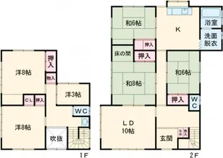 群馬県太田市台之郷町【一戸建】の間取り