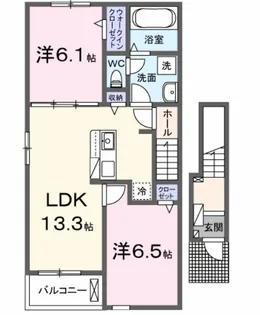 クリスタルドミールVII【2階】の間取り