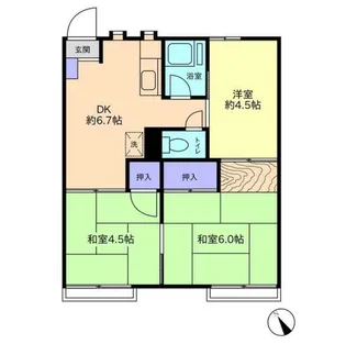 フォーブルヤマザキ【1階】の間取り