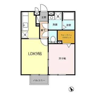 東京都町田市大蔵町【アパート】の間取り