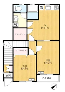 コーポ晴花【2階】の間取り