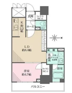 品川タワーフェイス【16階】の間取り