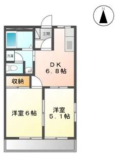 フローリッシュ【1階】の間取り