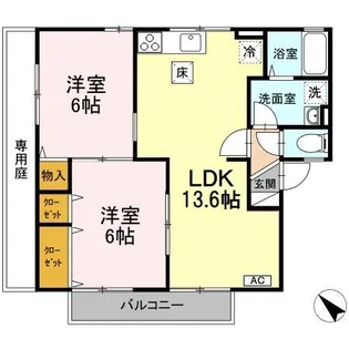 シャルマンA棟【1階】の間取り