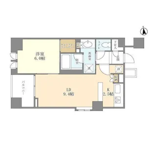 東京都港区新橋6【マンション】の間取り