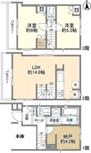 神奈川県川崎市中原区井田1【一戸建】の間取り