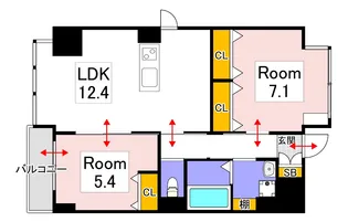 アルストロメリア【2階】の間取り