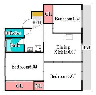ビレッジハウス上原【4階】の間取り