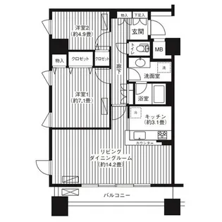 LOOPーM【4階】の間取り