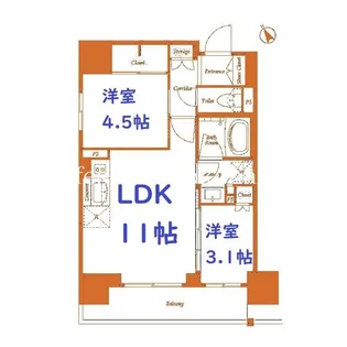 テラス横浜鶴見【5階】の間取り