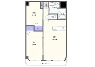 クィーンズヒル【4階】の間取り