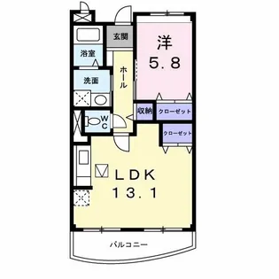 ポワール・フルール【1階】の間取り