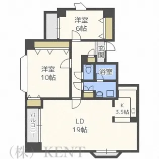 クレステージ南6条【5階】の間取り