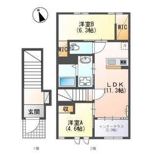神奈川県小田原市久野【アパート】の間取り