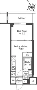 コンフォリア・リヴ板橋【6階】の間取り