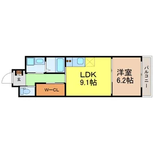 愛知県名古屋市中村区権現通2【マンション】の間取り