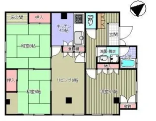 ハイツ栄【1階】の間取り