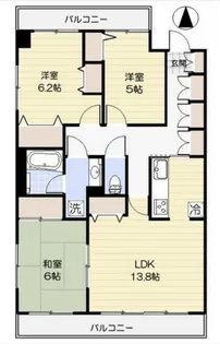 ルーエハイム府中【7階】の間取り