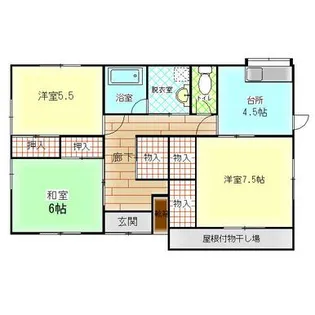 鹿児島県鹿屋市川西町【一戸建】の間取り