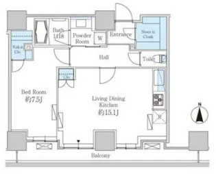 ベルファース芝浦タワー【19階】の間取り