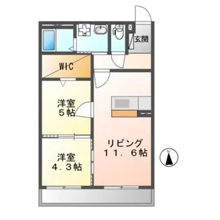 ハートフルマンション ピノネロ【3階】の間取り
