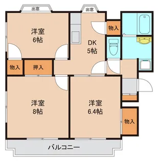 ベルパティオ加賀【1階】の間取り