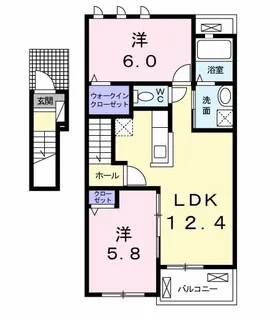 ソレイユ I【2階】の間取り
