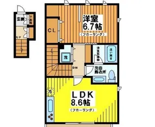 ミラコロエッフェ【2階】の間取り