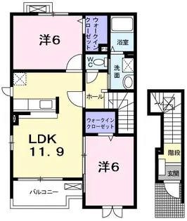 プリムローズ・K II【2階】の間取り