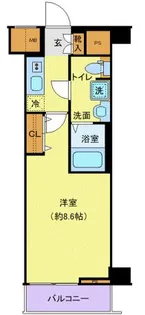 ジェノヴィア中野島【3階】の間取り