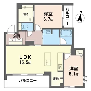 サンフェルト【2階】の間取り