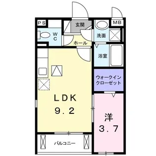 エクレール古結VII【1階】の間取り