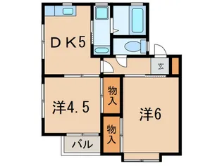 リビング芦屋【2階】の間取り