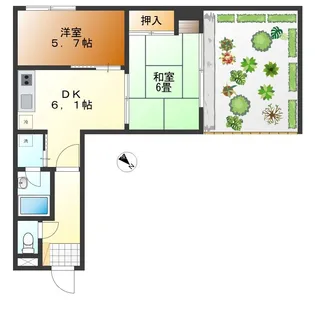 タクシティハイツ【1階】の間取り