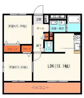フォンス出水II【1階】の間取り