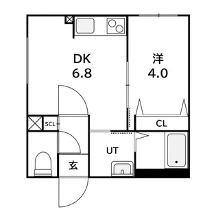 ラフィーネ発寒南III【1階】の間取り