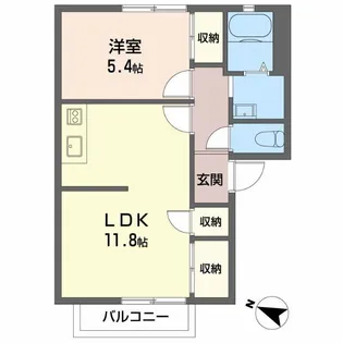 ヴィラージュときわ【2階】の間取り