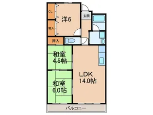 ヴィスタ-五色山【2階】の間取り