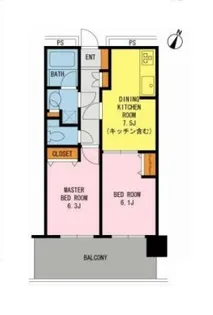 プラザタワー勝どき【27階】の間取り